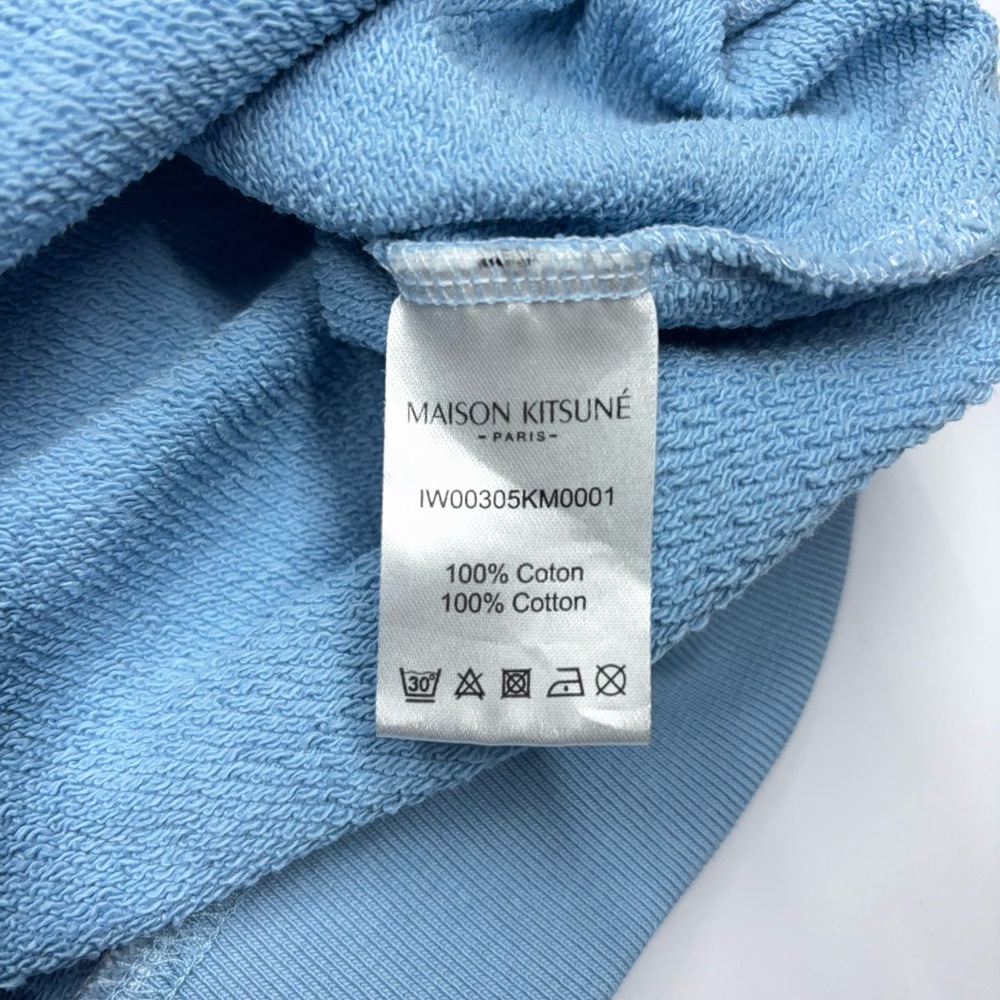 Maison Kitsuné x Olympia Le-Tan Oly Coffee Fox Classic Sweatshirt Blue Size M - Picture 5 of 13